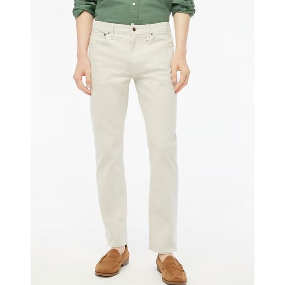 NWT J.Crew Straight Fit Garment Dyed Five Pocket Pant In Stone Size 33x32 - Picture 1 of 9